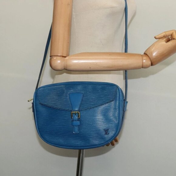 LOUIS VUITTON Epi June Feuille Shoulder Bag Blue M52155 LV Auth 136985 - Picture 3 of 16